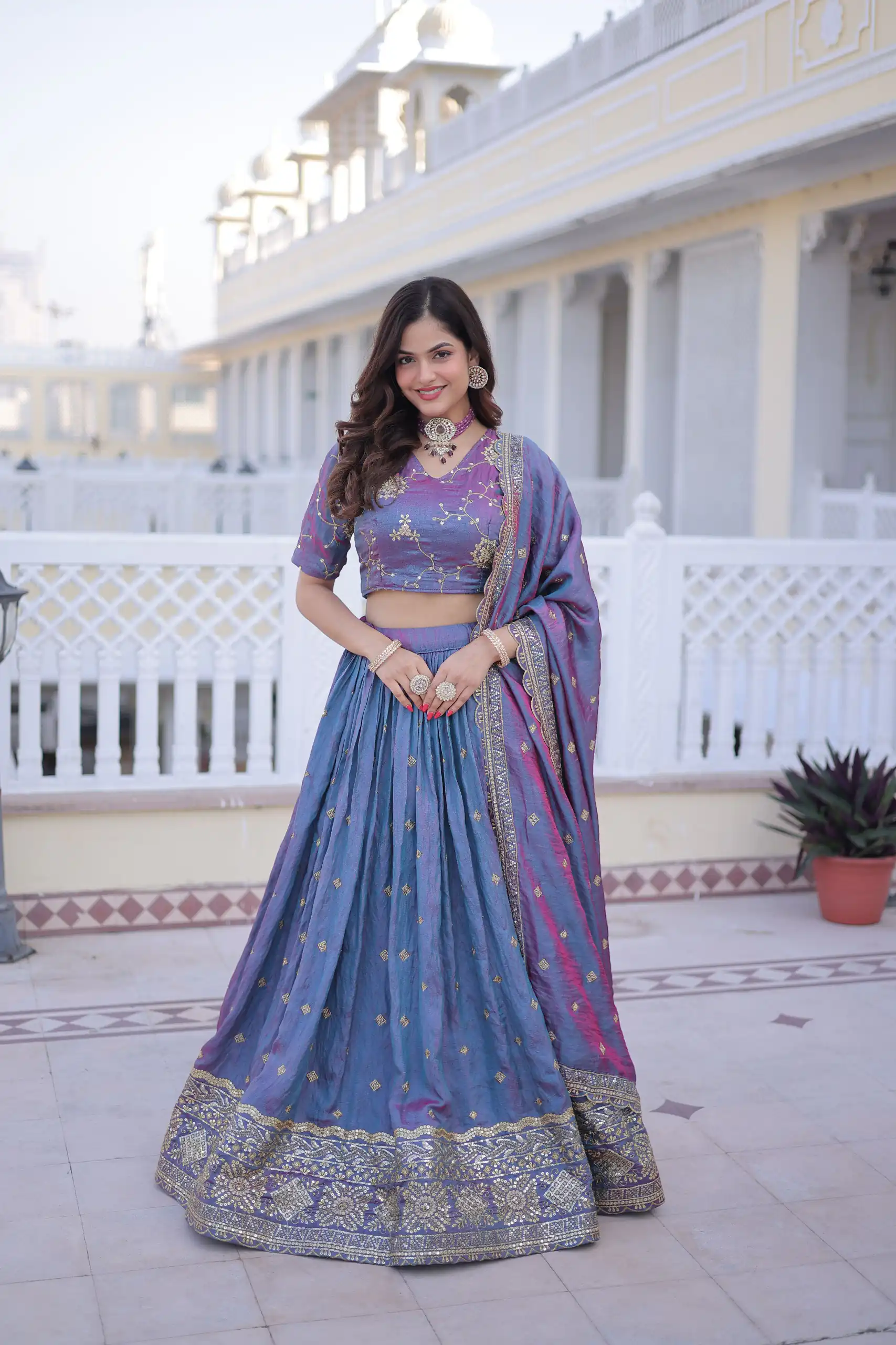 KA 5066 Blue Ysl Silk Lehenga Choli Perfect for Wedding, Party, Lohri, Pongal, Engagement – . Now at just ₹2649. Delivery 4-6 Working Days. Shop now. | Lehenga, Bollywood Lehenga, Creative Lehenga, Designer Lehenga, Embroidered Lehenga, Party Wear Lehenga
