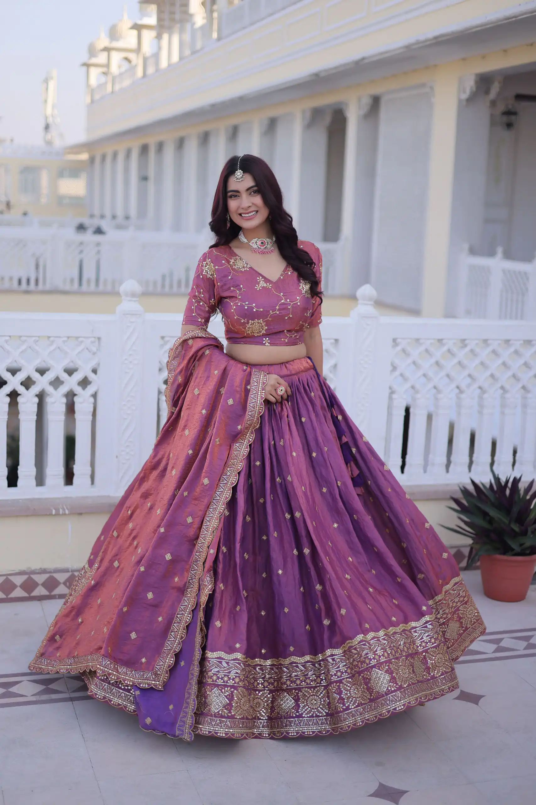 KA 5066 Purple Ysl Silk Lehenga Choli Perfect for Wedding, Party, Lohri, Pongal, Engagement – . Now at just ₹2649. Delivery 4-6 Working Days. Shop now. | Lehenga, Bollywood Lehenga, Creative Lehenga, Designer Lehenga, Embroidered Lehenga, Party Wear Lehenga