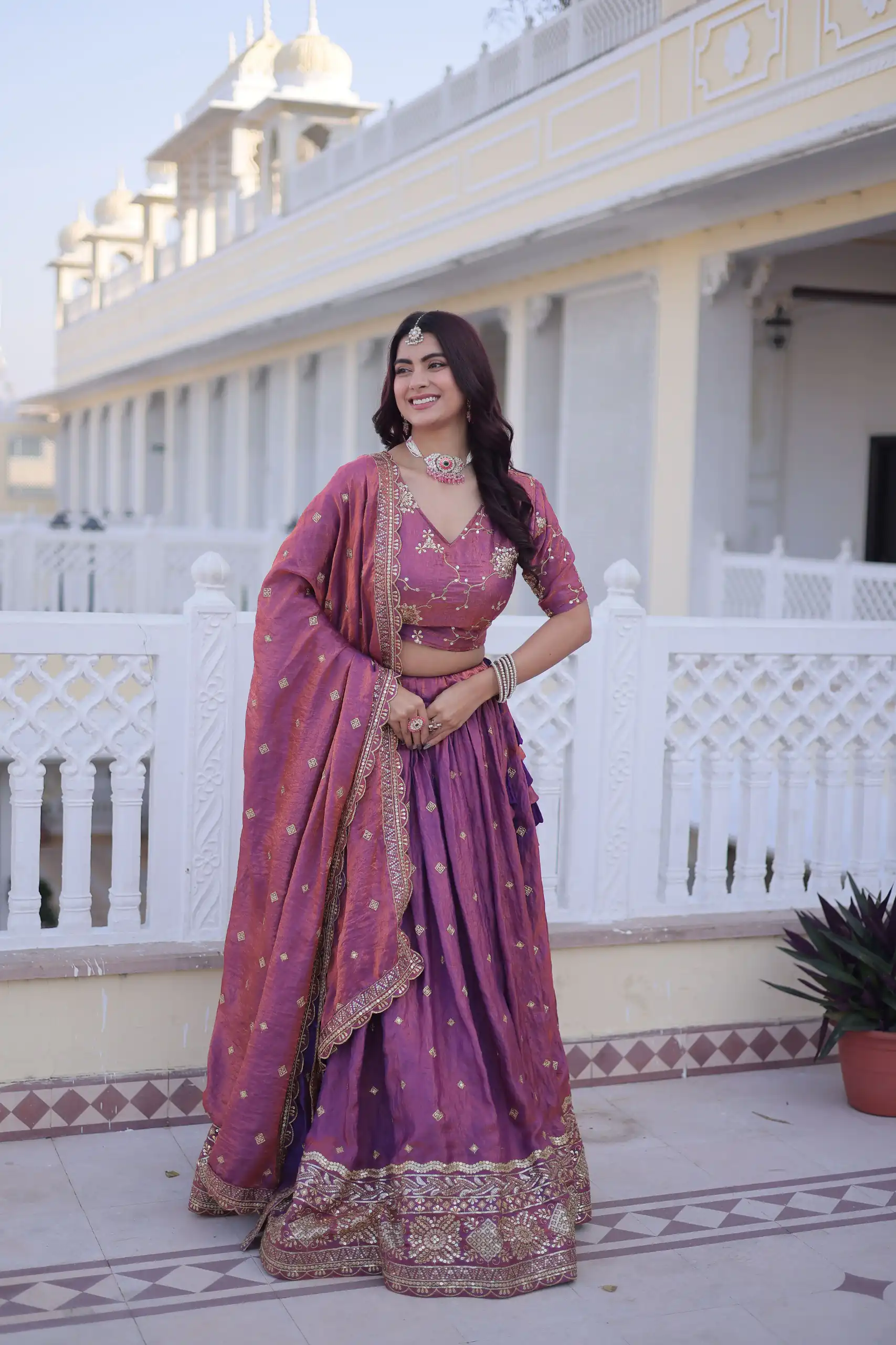 KA 5066 Purple Ysl Silk Lehenga Choli Perfect for Wedding, Party, Lohri, Pongal, Engagement – . Now at just ₹2649. Delivery 4-6 Working Days. Shop now. | Lehenga, Bollywood Lehenga, Creative Lehenga, Designer Lehenga, Embroidered Lehenga, Party Wear Lehenga