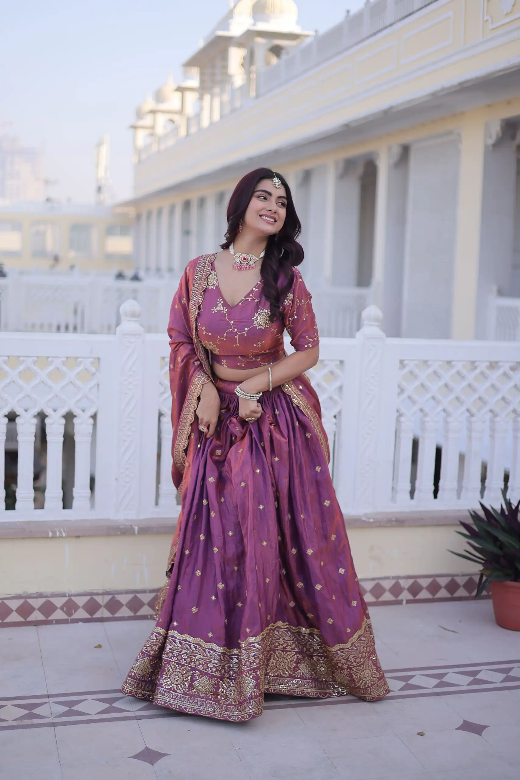 KA 5066 Purple Ysl Silk Lehenga Choli Perfect for Wedding, Party, Lohri, Pongal, Engagement – . Now at just ₹2649. Delivery 4-6 Working Days. Shop now. | Lehenga, Bollywood Lehenga, Creative Lehenga, Designer Lehenga, Embroidered Lehenga, Party Wear Lehenga