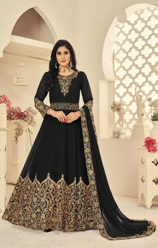 DS 1121 Black Georgette Salwar Suit with Stone Work. Get it for ₹1999. Wedding, Party, Festive, Events, Delivery 4-6 Working Days. Shop now. | Jump Suits, Straight Suits, Tops & Bottoms, Track Suits, Trendy Wear, Salwar suit, Designer Suits, Casual Suits, Creative suits, Palazzo Suits, Party Wear Suits, Patiala Suits