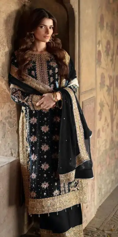 ZF 415 Black Color Georgette Sequence Work Salwar Suit Casual, Wedding, Festive, Events . Expected Delivery 4-6 Working Days @2149/- only | Jump Suits, Salwar suit, Designer Suits, Casual Suits, Creative suits, Palazzo Suits, Party Wear Suits, Patiala Suits, Straight Suits