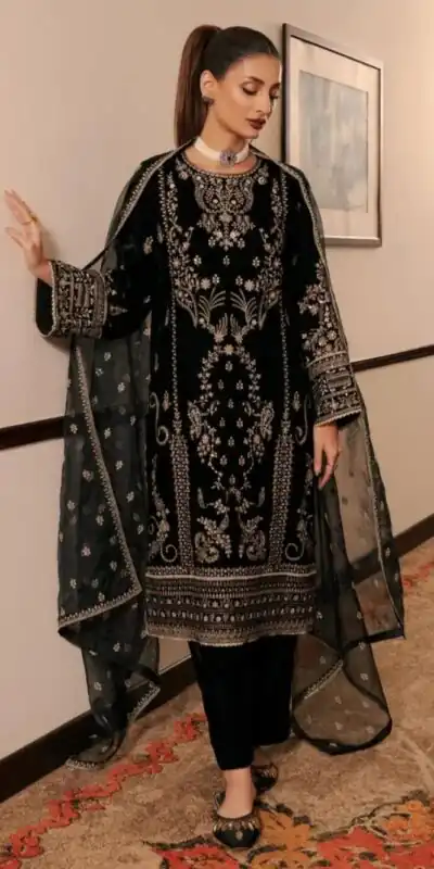 NF 1271 Black Korean Satin Silk Salwar Suit with Lace Work & Embroidery Work. Exclusive Offer âš2449. Delivery 4-6 Working Days. Shop now. | Jump Suits, Salwar suit, Designer Suits, Casual Suits, Creative suits, Palazzo Suits, Party Wear Suits, Patiala Suits, Straight Suits