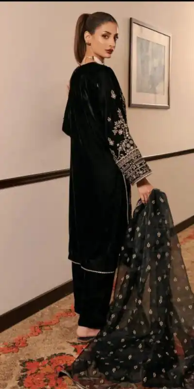 NF 1271 Black Korean Satin Silk Salwar Suit with Lace Work & Embroidery Work. Exclusive Offer ₹2449. Delivery 4-6 Working Days. Shop now. | Jump Suits, Salwar suit, Designer Suits, Casual Suits, Creative suits, Palazzo Suits, Party Wear Suits, Patiala Suits, Straight Suits