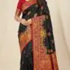 MB 56 Black Paithani Silk Saree with Lace Border & Lace Work. Affordable Price ₹2399. Delivery 4-6 Working Days. Shop now. | Sarees, Bollywood Sarees, Creative Sarees, Designer Sarees, Embroidered Sarees, Ethnic Saree, Modern Digital sarees, Party Wear Sarees