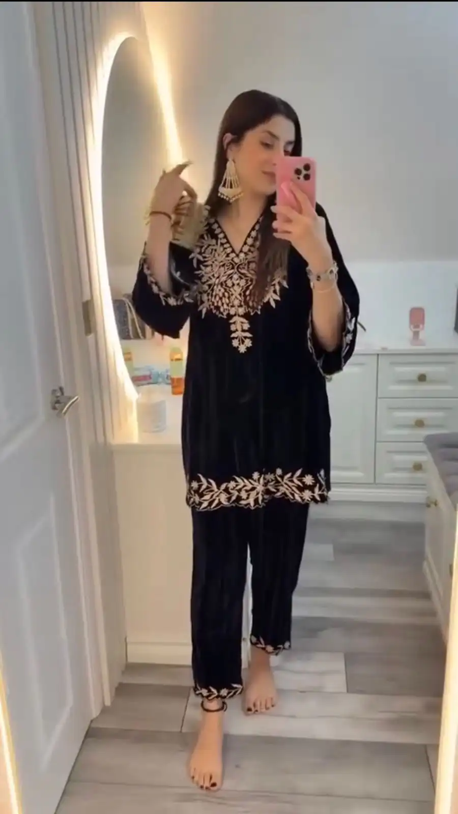 LG 2037 Black in Velvet Embroidery Work Salwar Suit. Wedding, Party, Festive, Events Get it for ₹1799. Delivery 4-6 Working Days. Shop now. | Jump Suits, Tops & Bottoms, Track Suits, Trendy Wear, Salwar suit, Designer Suits, Casual Suits, Creative suits, Palazzo Suits, Party Wear Suits, Patiala Suits, Straight Suits