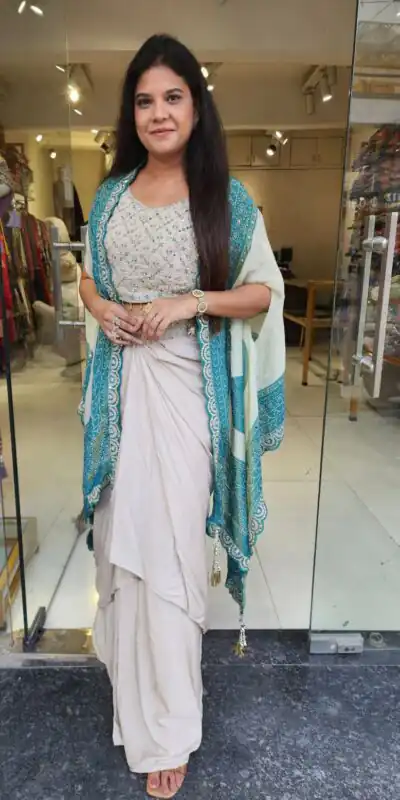 BB 53 Blue Crap Silk Dhoti Suit. Perfect for Wedding, Party, Anniversary, Holi, Temple Visit – Available at ₹2599 only. Delivery 4-6 Working Days. | Jump Suits, Salwar suit, Designer Suits, Casual Suits, Creative suits, Palazzo Suits, Party Wear Suits, Patiala Suits, Straight Suits