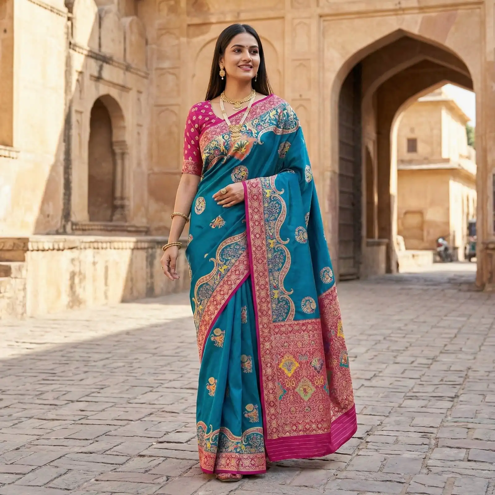 MB 50 Blue Pashmina Silk Saree with Lace Work & Lace Border. Online Festive Deal ₹2399. Delivery 4-6 Working Days. Shop now. | Sarees, Bollywood Sarees, Creative Sarees, Designer Sarees, Embroidered Sarees, Ethnic Saree, Modern Digital sarees, Party Wear Sarees