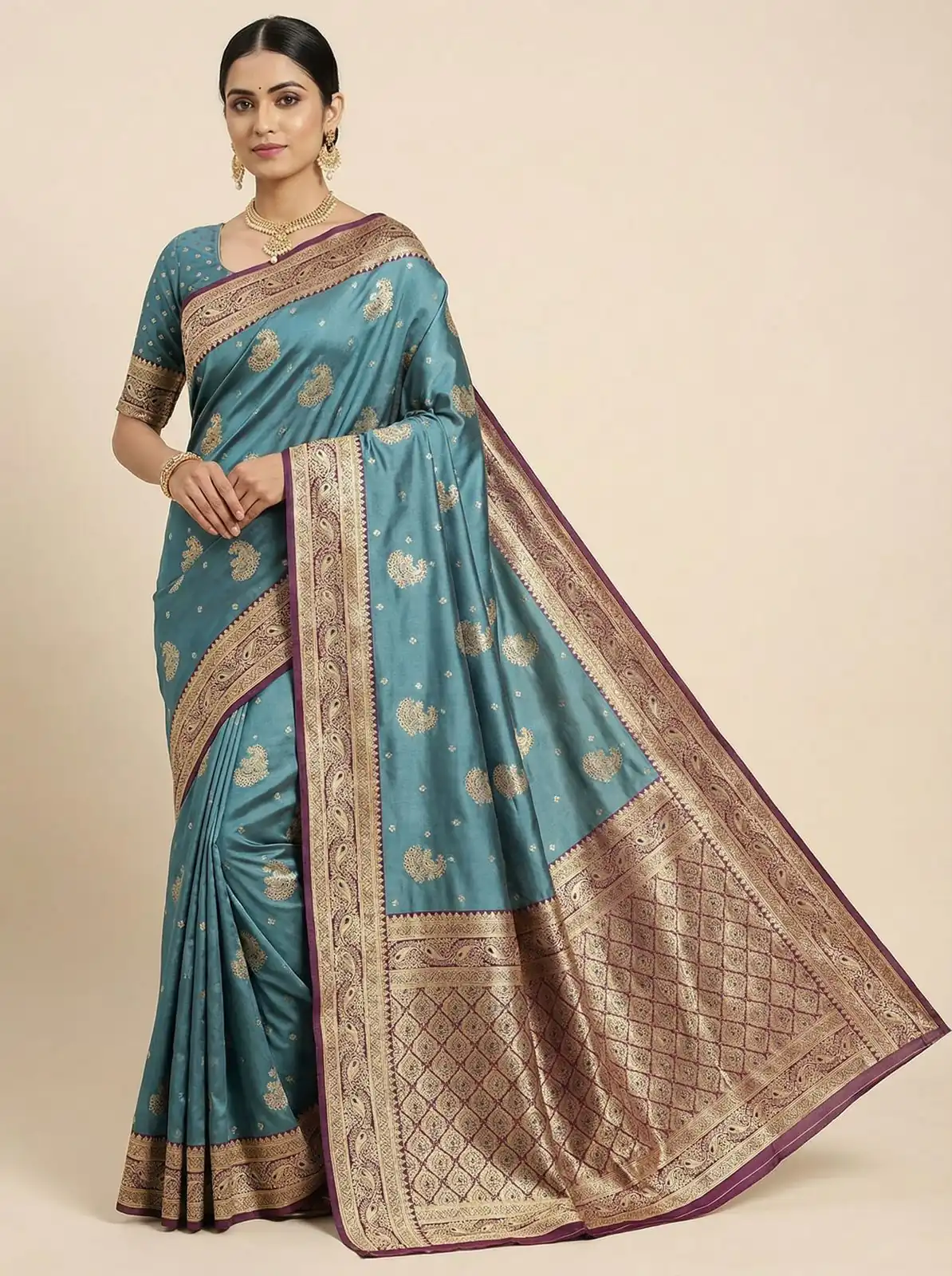 MB 13 Blue Color Smooth Satin Gold Butta Zari Work Saree. Online Special Price ₹2149. Delivery 4-6 Working Days. Shop now. | Sarees, Bollywood Sarees, Creative Sarees, Designer Sarees, Embroidered Sarees, Ethnic Saree, Modern Digital sarees, Party Wear Sarees
