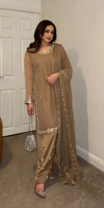 SRK 5263 Brown Color Fox Georgette Salwar Suit with Embroidery Work. Online Now at just ₹1749. Delivery 4-6 Working Days. Shop now. | Jump Suits, Salwar suit, Designer Suits, Casual Suits, Creative suits, Palazzo Suits, Party Wear Suits, Patiala Suits, Straight Suits