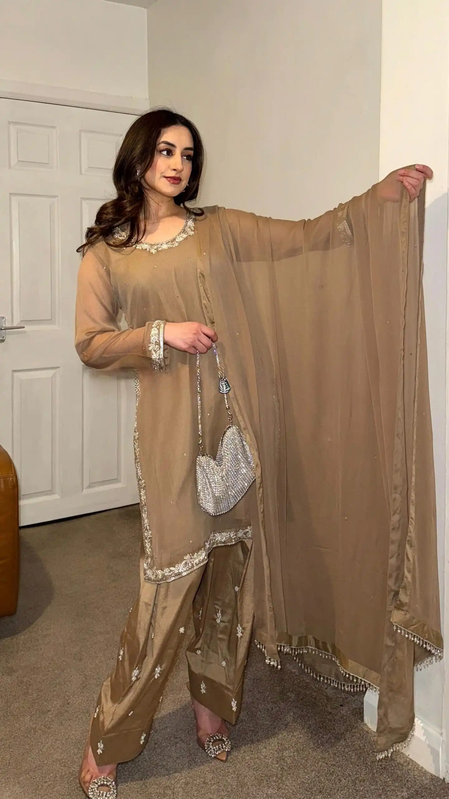 SRK 5263 Brown Color Fox Georgette Salwar Suit with Embroidery Work. Online Now at just ₹1749. Delivery 4-6 Working Days. Shop now. | Jump Suits, Salwar suit, Designer Suits, Casual Suits, Creative suits, Palazzo Suits, Party Wear Suits, Patiala Suits, Straight Suits