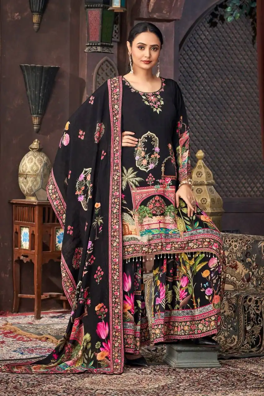 ST 217 Black Georgette Salwar Suit Perfect for Wedding, Party, Lohri, Pooja, Cultural Events – . Get it for ₹1999. Delivery 4-6 Working Days. Shop n | Jump Suits, Salwar suit, Designer Suits, Casual Suits, Creative suits, Palazzo Suits, Party Wear Suits, Patiala Suits, Straight Suits