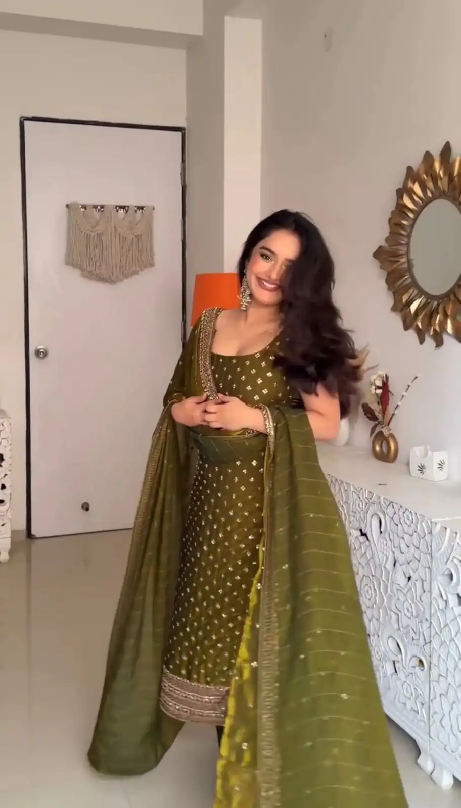 ZSR 3163 Mehendi Mehendi Fendy Silk Salwar Suit with Mirror Work & Embroidery Work. Best Price ₹2099. Delivery 4-6 Working Days. Shop now. | Jump Suits, Salwar suit, Designer Suits, Casual Suits, Creative suits, Palazzo Suits, Party Wear Suits, Patiala Suits, Straight Suits