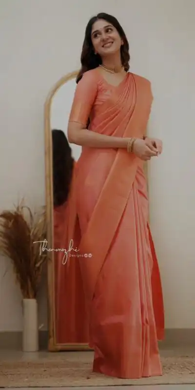 KP 6015 Peach Soft Lichi Silk Saree with Lace Border & Lace Work. Special Price ₹1349. Delivery 4-6 Working Days. Shop now. | Sarees, Bollywood Sarees, Creative Sarees, Designer Sarees, Embroidered Sarees, Ethnic Saree, Modern Digital sarees, Party Wear Sarees