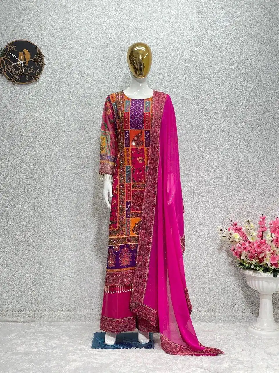 ST 113 Pink Georgette Salwar Suit Perfect for Wedding, Party, Lohri, Pooja, Cultural Events – . Get it for ₹1899. Delivery 4-6 Working Days. Shop n | Jump Suits, Salwar suit, Designer Suits, Casual Suits, Creative suits, Palazzo Suits, Party Wear Suits, Patiala Suits, Straight Suits