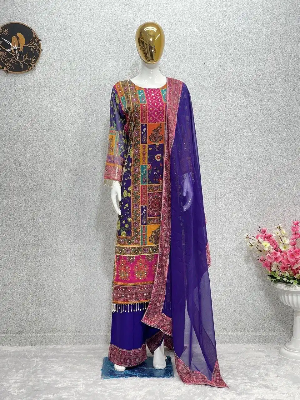 ST 113 Purple Georgette Salwar Suit Perfect for Wedding, Party, Lohri, Pooja, Cultural Events – . Get it for ₹1899. Delivery 4-6 Working Days. Shop n | Jump Suits, Salwar suit, Designer Suits, Casual Suits, Creative suits, Palazzo Suits, Party Wear Suits, Patiala Suits, Straight Suits