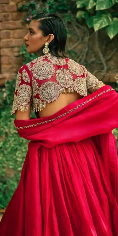 FB L373 Red Color Classic Roman Silk Lehenga Choli with Embroidery Work. Available at ₹3049 only. Delivery 4-6 Working Days. Shop now. | Lehenga, Bollywood Lehenga, Creative Lehenga, Designer Lehenga, Embroidered Lehenga, Party Wear Lehenga