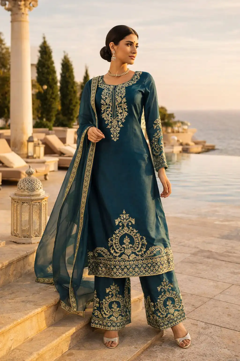 RTC 5983 Teal Blue Zimmy Silk Salwar Suit Perfect for Wedding, Party, Karwa Chauth, Haldi, Eid – . Special Price ₹2099. Delivery 4-6 Working Days. Shop no | Jump Suits, Salwar suit, Designer Suits, Casual Suits, Creative suits, Palazzo Suits, Party Wear Suits, Patiala Suits, Straight Suits