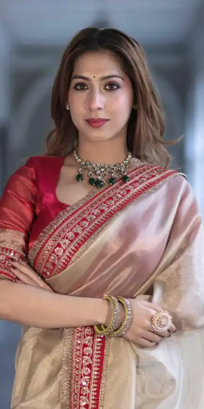 NC 5559 Cream Soft Twil Net Saree. Perfect for Wedding, Party, Onam, Family Gatherings, Mehendi – Festive Deal ₹1849. Delivery 4-6 Working Days | Sarees, Bollywood Sarees, Creative Sarees, Designer Sarees, Embroidered Sarees, Ethnic Saree, Modern Digital sarees, Party Wear Sarees