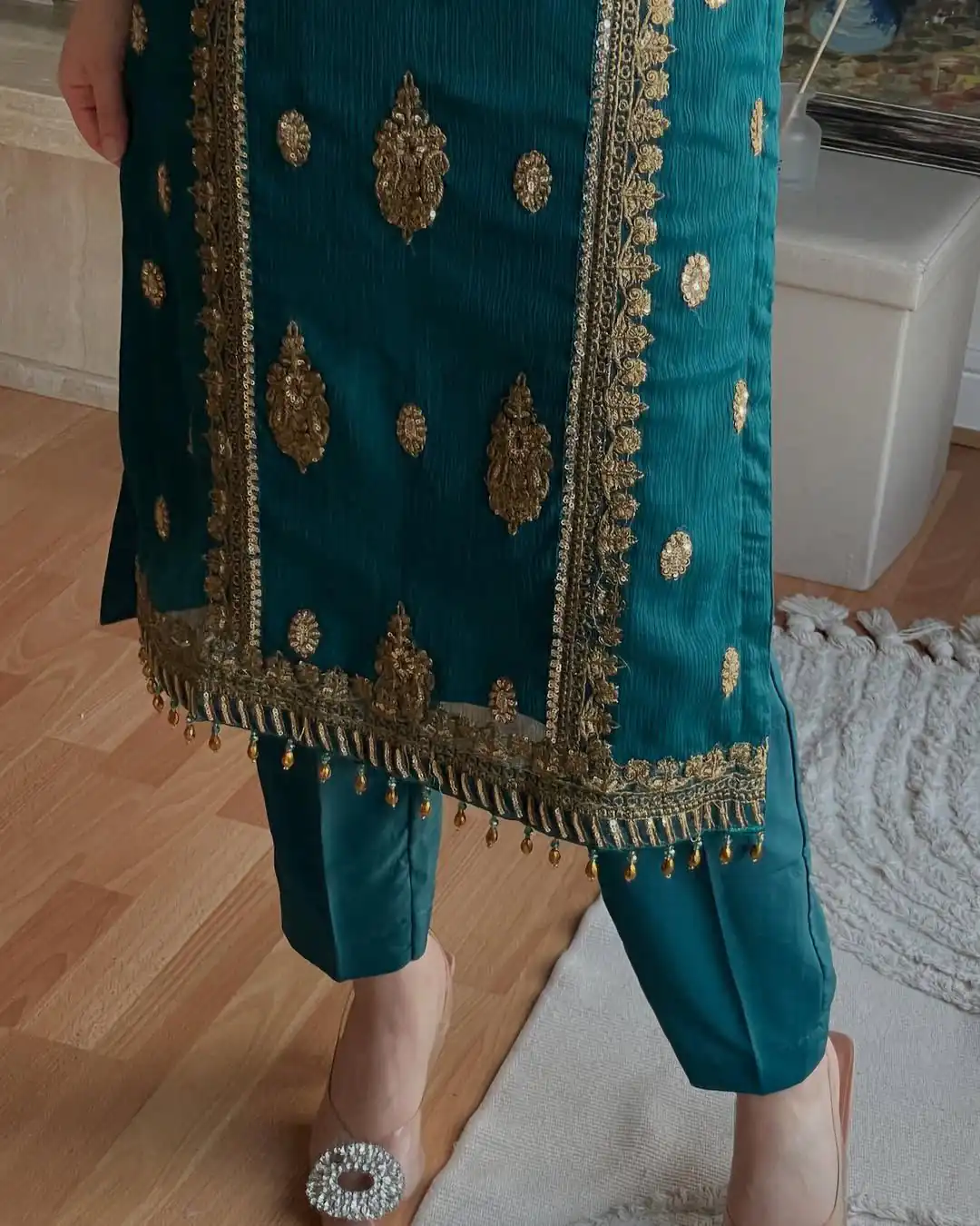 MD 3042 Teal Chinon Silk Salwar Suit with Embroidery Work & Lace Work. Affordable Price ₹2049. Delivery 4-6 Working Days. Shop now. | Jump Suits, Salwar suit, Designer Suits, Casual Suits, Creative suits, Palazzo Suits, Party Wear Suits, Patiala Suits, Straight Suits