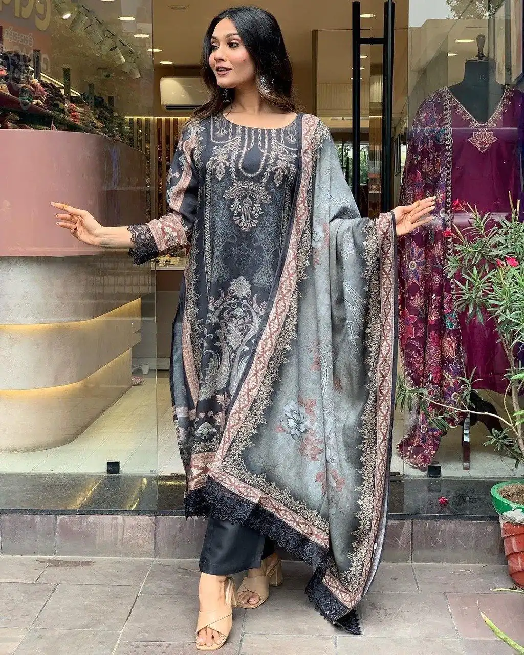 DC G23 Black in Maslin Digital Print Salwar Suit . Wedding, Party, Festive, Events, Introductory Price ₹1749. Delivery 4-6 Working Days. Shop now. | Jump Suits, Salwar suit, Designer Suits, Casual Suits, Creative suits, Palazzo Suits, Party Wear Suits, Patiala Suits, Straight Suits