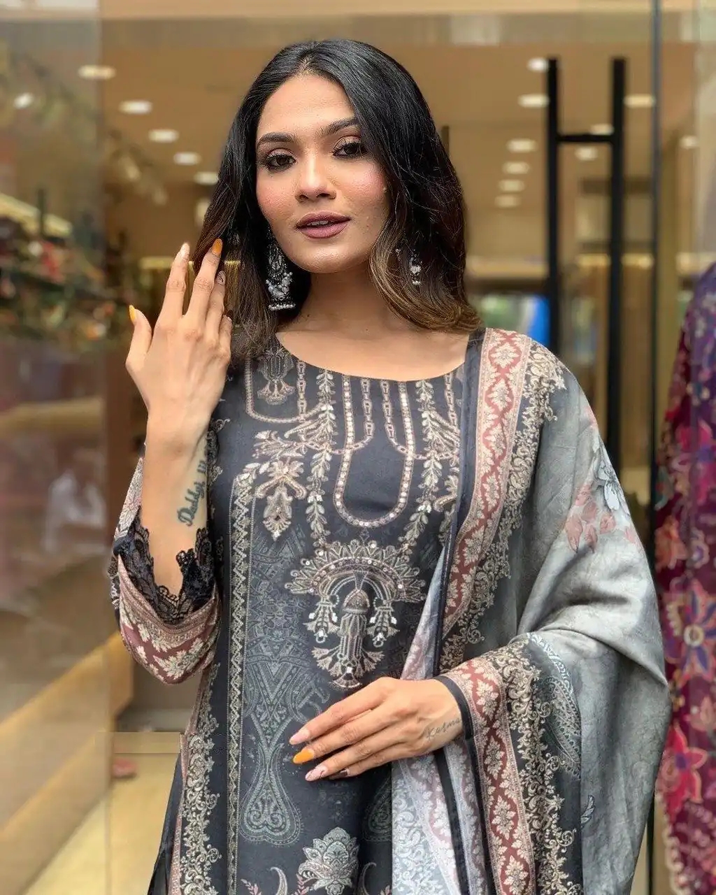 DC G23 Black in Maslin Digital Print Salwar Suit . Wedding, Party, Festive, Events, Introductory Price ₹1749. Delivery 4-6 Working Days. Shop now. | Jump Suits, Salwar suit, Designer Suits, Casual Suits, Creative suits, Palazzo Suits, Party Wear Suits, Patiala Suits, Straight Suits