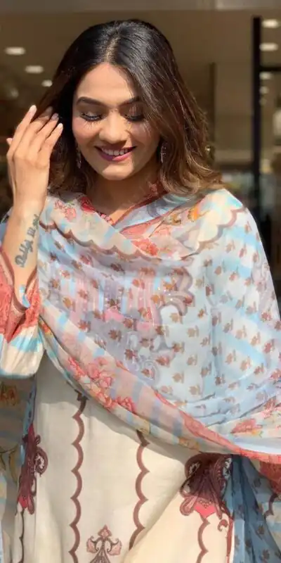 DC G24 Off White in Maslin Digital Print Salwar Suit . Wedding, Party, Festive, Events, Introductory Price ₹1649. Delivery 4-6 Working Days. Shop now. | Jump Suits, Salwar suit, Designer Suits, Casual Suits, Creative suits, Palazzo Suits, Party Wear Suits, Patiala Suits, Straight Suits