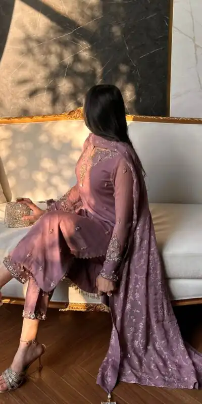 SRK 5328 Onion Color Dual Tone Star Georgette Salwar Suit with Embroidery Work. Affordable Price ₹1949. Delivery 4-6 Working Days. Shop now. | Jump Suits, Salwar suit, Designer Suits, Casual Suits, Creative suits, Palazzo Suits, Party Wear Suits, Patiala Suits, Straight Suits