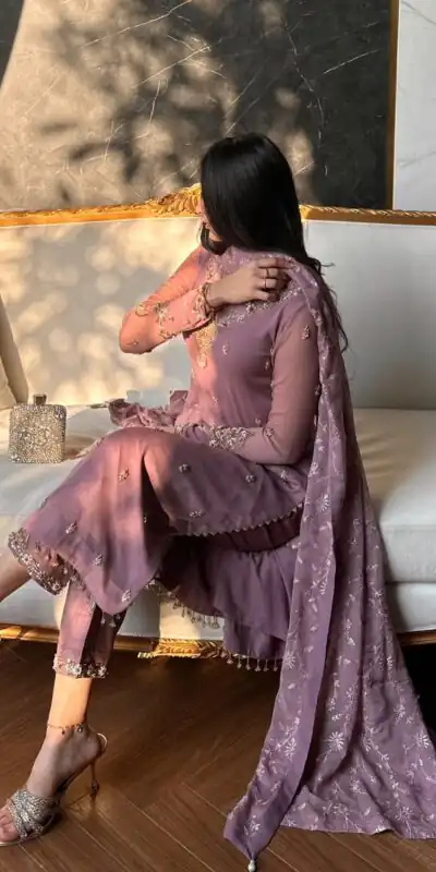 SRK 5328 Onion Color Dual Tone Star Georgette Salwar Suit with Embroidery Work. Affordable Price ₹1949. Delivery 4-6 Working Days. Shop now. | Jump Suits, Salwar suit, Designer Suits, Casual Suits, Creative suits, Palazzo Suits, Party Wear Suits, Patiala Suits, Straight Suits