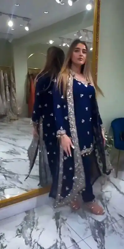 ST 1151 Navy Blue Color Dual Tone Star Georgette Salwar Suit with Embroidery Work. Affordable Price ₹2049. Delivery 4-6 Working Days. Shop now. | Jump Suits, Salwar suit, Designer Suits, Casual Suits, Creative suits, Palazzo Suits, Party Wear Suits, Patiala Suits, Straight Suits