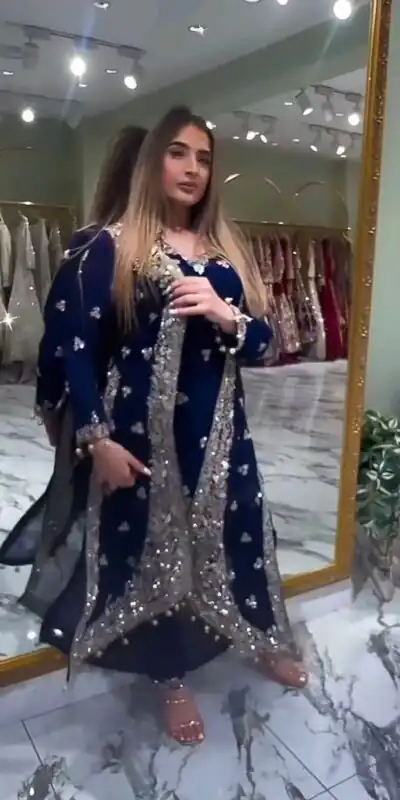 ST 1151 Navy Blue Color Dual Tone Star Georgette Salwar Suit with Embroidery Work. Affordable Price ₹2049. Delivery 4-6 Working Days. Shop now. | Jump Suits, Salwar suit, Designer Suits, Casual Suits, Creative suits, Palazzo Suits, Party Wear Suits, Patiala Suits, Straight Suits