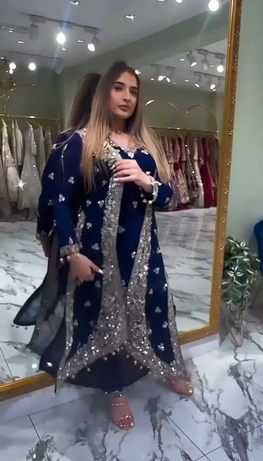 ST 1151 Navy Blue Color Dual Tone Star Georgette Salwar Suit with Embroidery Work. Affordable Price ₹2049. Delivery 4-6 Working Days. Shop now. | Jump Suits, Salwar suit, Designer Suits, Casual Suits, Creative suits, Palazzo Suits, Party Wear Suits, Patiala Suits, Straight Suits