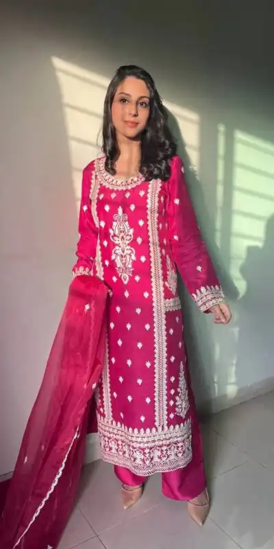 Z 9282 Pink in Color Jam Cotton Embroidery Work Salwar Suit . Available at ₹2099 only. Delivery 4-6 Working Days. Shop now. | Jump Suits, Salwar suit, Designer Suits, Casual Suits, Creative suits, Palazzo Suits, Party Wear Suits, Patiala Suits, Straight Suits