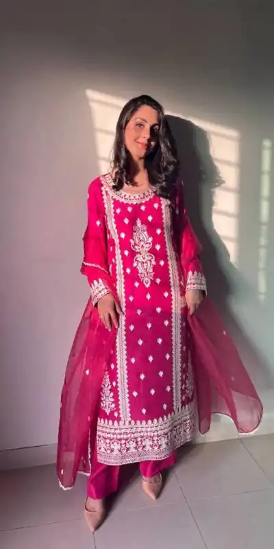 Z 9282 Pink in Color Jam Cotton Embroidery Work Salwar Suit . Available at ₹2099 only. Delivery 4-6 Working Days. Shop now. | Jump Suits, Salwar suit, Designer Suits, Casual Suits, Creative suits, Palazzo Suits, Party Wear Suits, Patiala Suits, Straight Suits