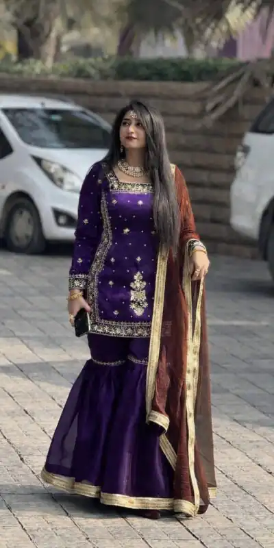 ZC 8010 Purple Zimmy Silk Salwar Suit with Lace Work & Embroidery Work. Affordable Price ₹2049. Delivery 4-6 Working Days. Shop now. | Jump Suits, Salwar suit, Designer Suits, Casual Suits, Creative suits, Palazzo Suits, Party Wear Suits, Patiala Suits, Straight Suits