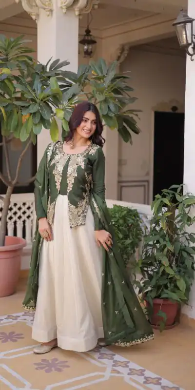 KA 1231 Green in Glass Roman Sequins Work & Embroidery Work Gown . Affordable Price ₹2399. Delivery 4-6 Working Days. Shop now. | Gowns, Bollywood Gowns, Creative Gowns, Designer Gowns, Embroidered Gowns, Party Wear Gowns