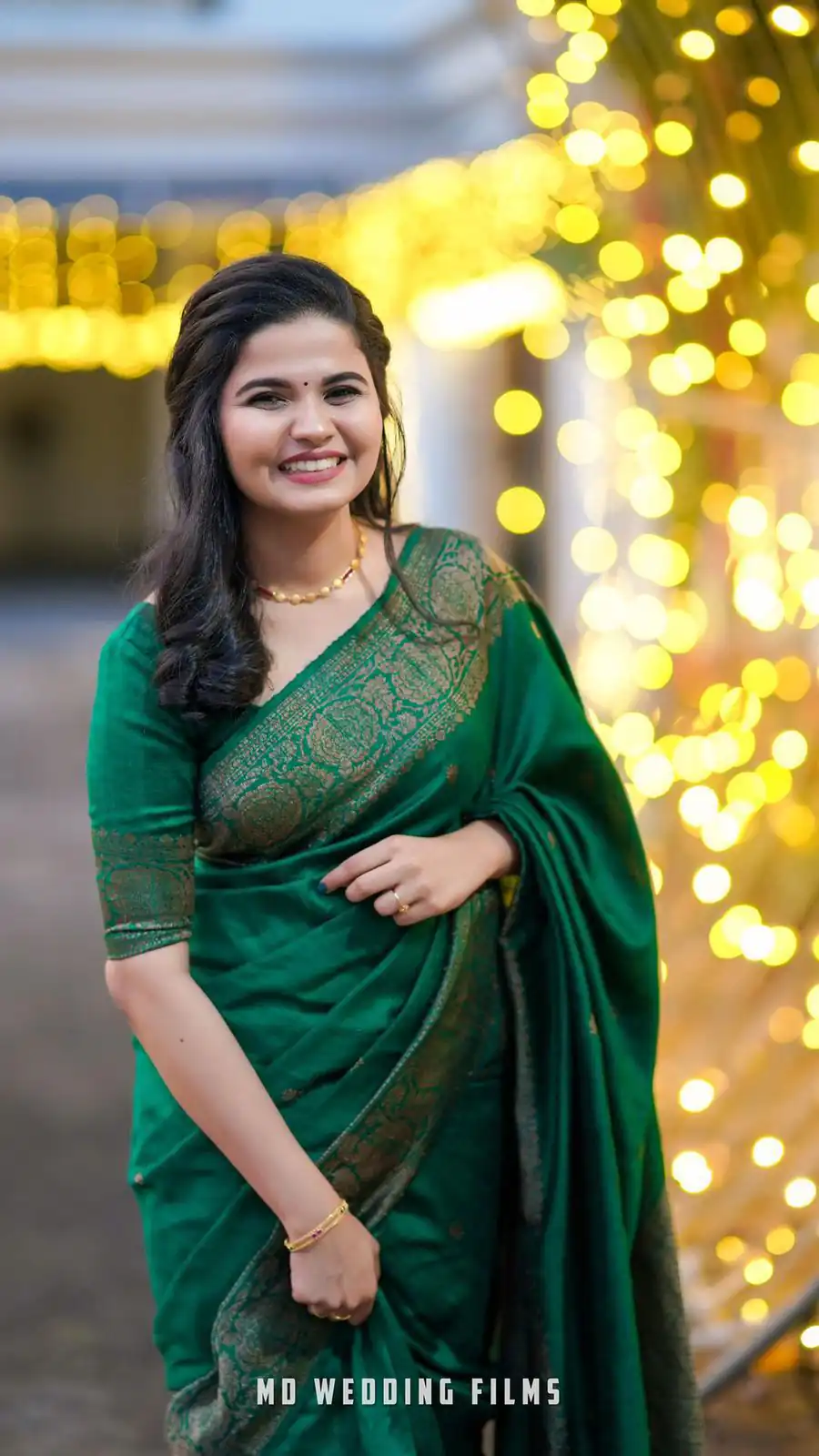 Green Lichi Silk Jacquard Work All Over Saree - Image 5