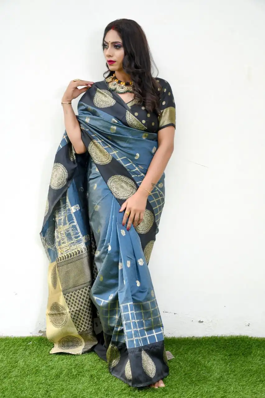 KPR 080 Grey Color Soft Lichi Silk Saree with Lace Border & Lace Work. Best Price ₹1449. Delivery 4-6 Working Days. Shop now. | Sarees, Bollywood Sarees, Creative Sarees, Designer Sarees, Embroidered Sarees, Ethnic Saree, Modern Digital sarees, Party Wear Sarees