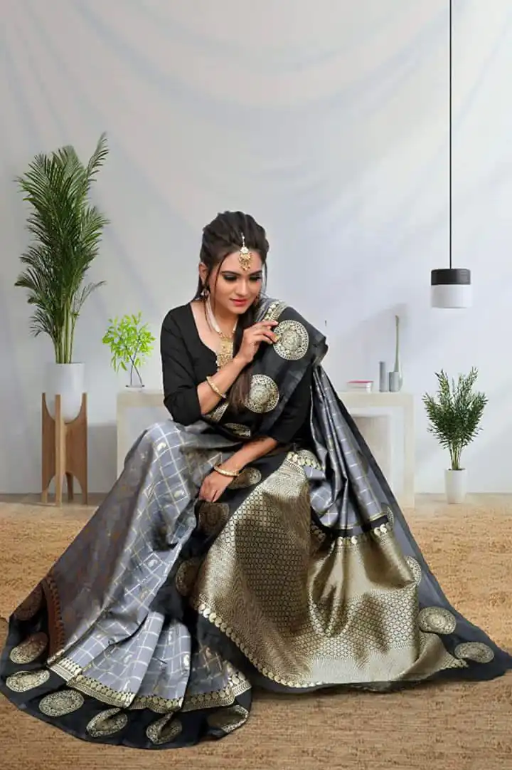 KPR 080 Grey Color Soft Lichi Silk Saree with Lace Border & Lace Work. Best Price ₹1449. Delivery 4-6 Working Days. Shop now. | Sarees, Bollywood Sarees, Creative Sarees, Designer Sarees, Embroidered Sarees, Ethnic Saree, Modern Digital sarees, Party Wear Sarees