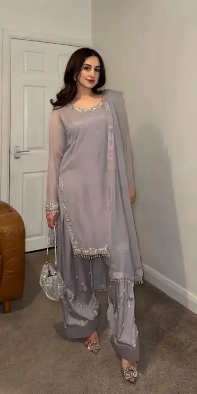 SRK 5263 Lavender Color Fox Georgette Salwar Suit with Embroidery Work. Online Now at just ₹1749. Delivery 4-6 Working Days. Shop now. | Jump Suits, Salwar suit, Designer Suits, Casual Suits, Creative suits, Palazzo Suits, Party Wear Suits, Patiala Suits, Straight Suits