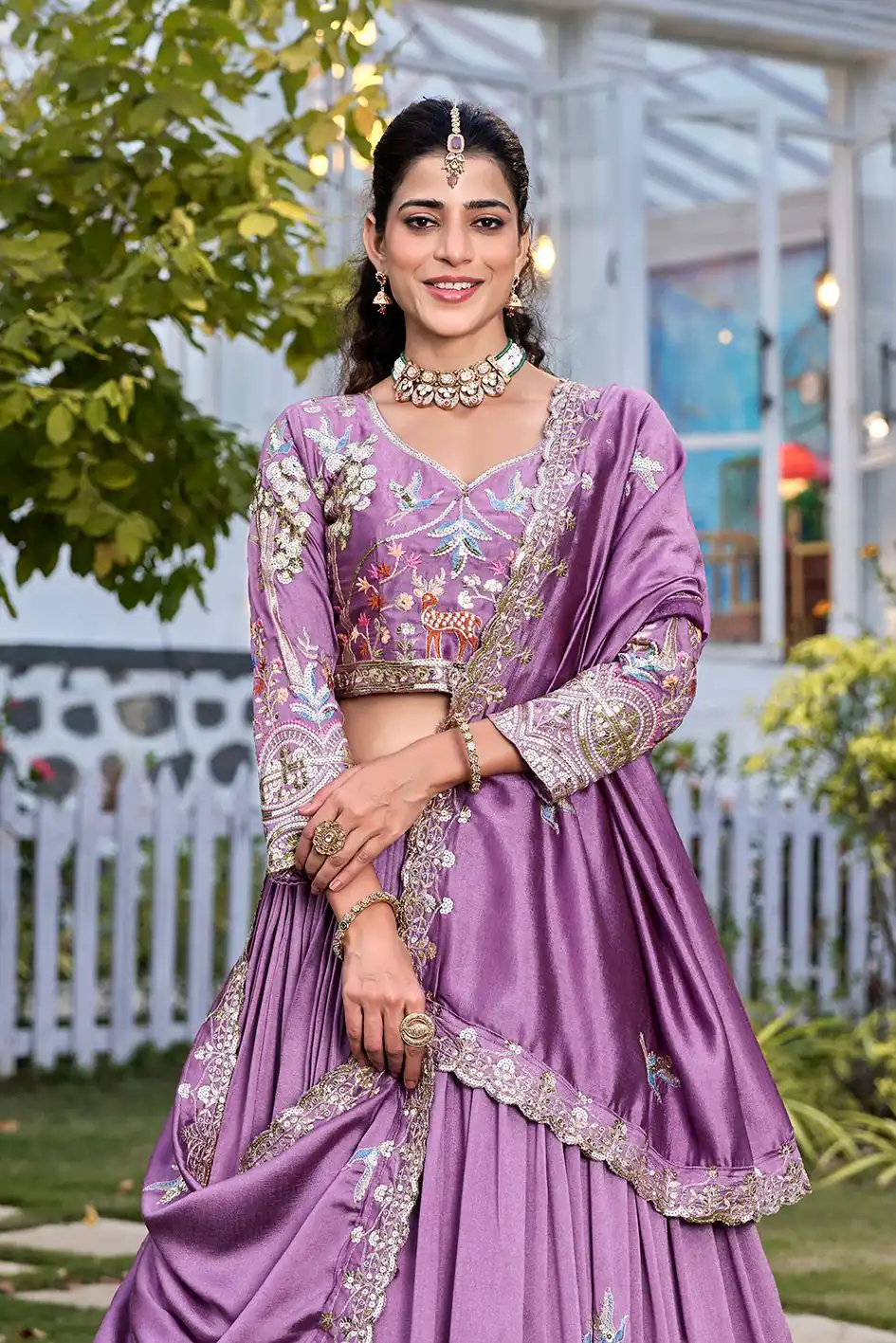 Ram 162 Lavender in Color Vichitra Silk Embroidery Work Lehenga Choli . Now at just ₹3149. Delivery 4-6 Working Days. Shop now. | Lehenga, Bollywood Lehenga, Creative Lehenga, Designer Lehenga, Embroidered Lehenga, Party Wear Lehenga