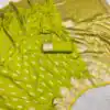 Lemon Yellow Banarasi Silk Zari Weaving Saree