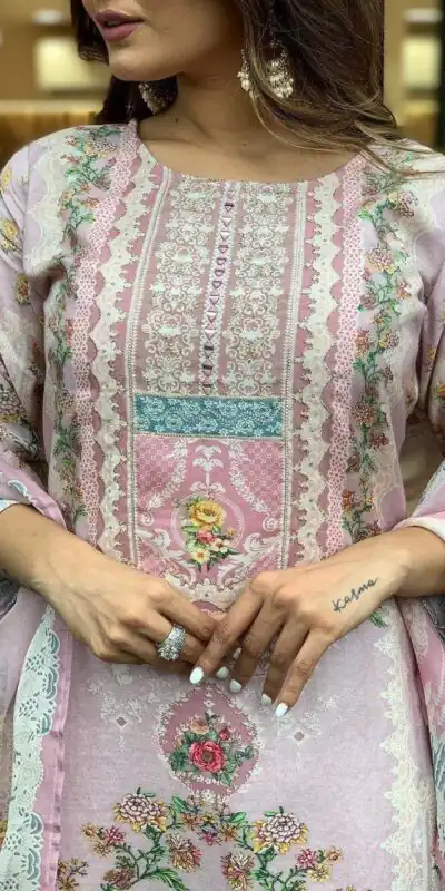 DC G22 Light Pink in Maslin Digital Print Salwar Suit . Wedding, Party, Festive, Events, Introductory Price ₹1749. Delivery 4-6 Working Days. Shop now. | Jump Suits, Straight Suits, Salwar suit, Designer Suits, Casual Suits, Creative suits, Palazzo Suits, Party Wear Suits, Patiala Suits