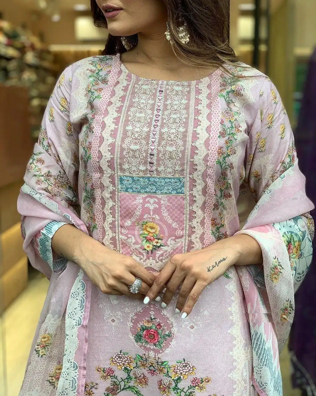 DC G22 Light Pink in Maslin Digital Print Salwar Suit . Wedding, Party, Festive, Events, Introductory Price ₹1749. Delivery 4-6 Working Days. Shop now. | Jump Suits, Straight Suits, Salwar suit, Designer Suits, Casual Suits, Creative suits, Palazzo Suits, Party Wear Suits, Patiala Suits