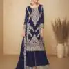 FC 717 Navy Blue Viscous Chinon Salwar Suit with Lace Work & Embroidery Work. Exclusive Offer ₹2549. Delivery 4-6 Working Days. Shop now. | Jump Suits, Salwar suit, Designer Suits, Casual Suits, Creative suits, Palazzo Suits, Party Wear Suits, Patiala Suits, Straight Suits