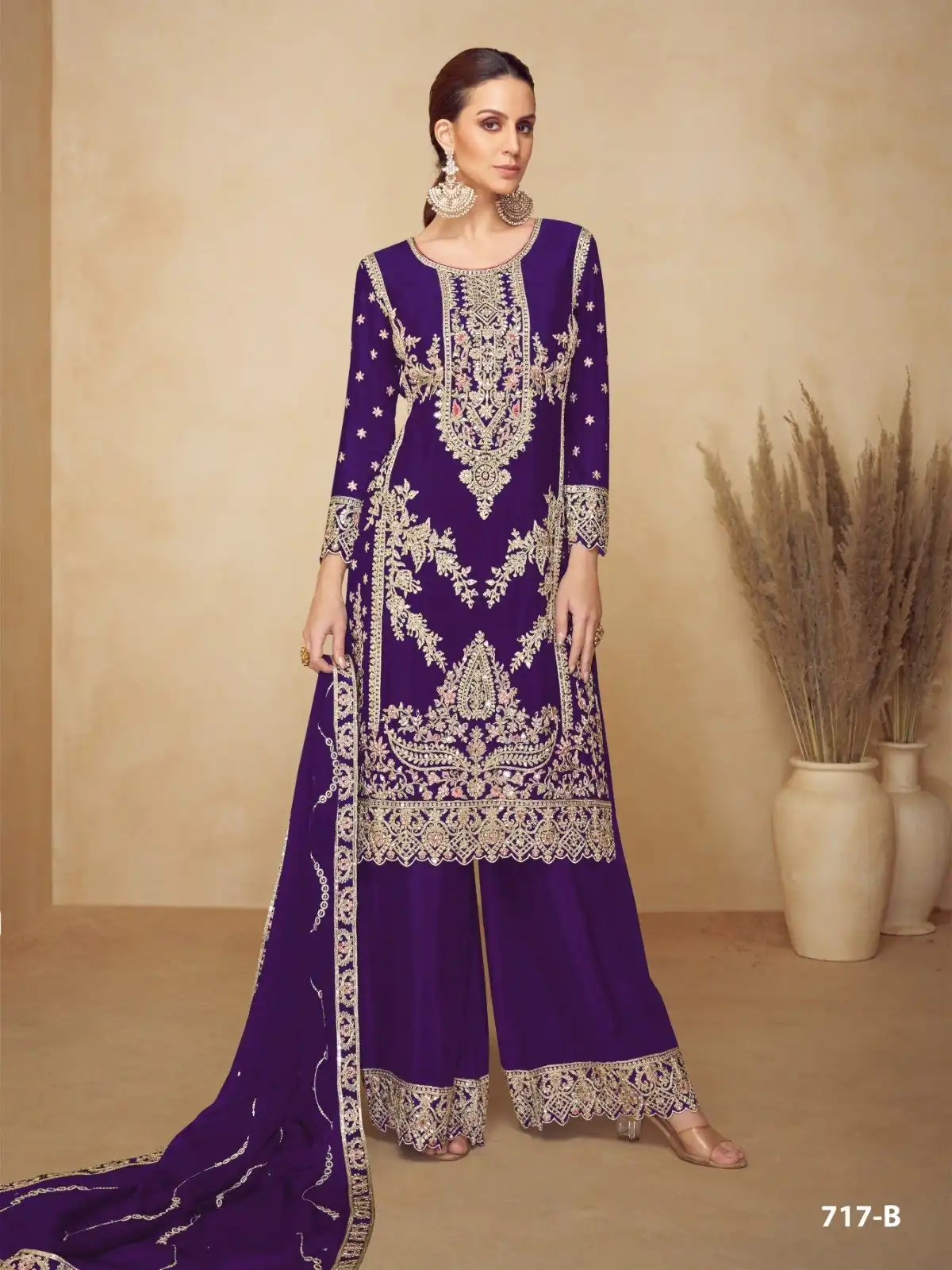 FC 717 Purple Viscous Chinon Salwar Suit with Lace Work & Embroidery Work. Exclusive Offer ₹2549. Delivery 4-6 Working Days. Shop now. | Jump Suits, Salwar suit, Designer Suits, Casual Suits, Creative suits, Palazzo Suits, Party Wear Suits, Patiala Suits, Straight Suits
