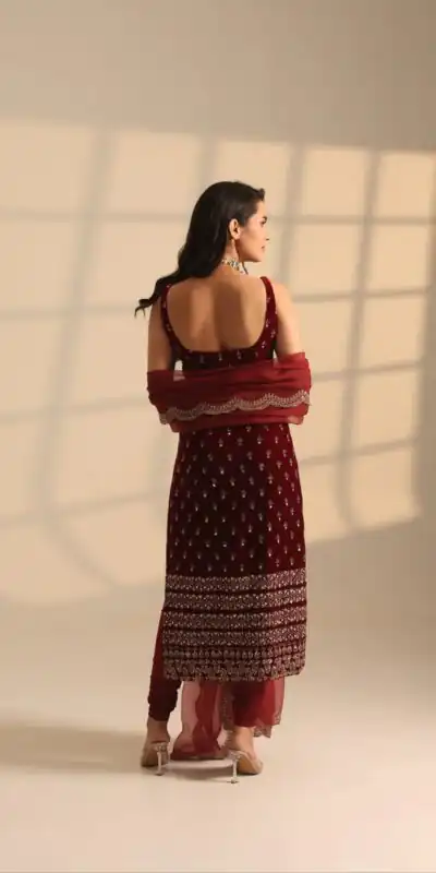 KD 1576 Maroon Color Roman Silk Salwar Suit with Embroidery Work. Available at ₹2049 only. Delivery 4-6 Working Days. Shop now. | Jump Suits, Salwar suit, Designer Suits, Casual Suits, Creative suits, Palazzo Suits, Party Wear Suits, Patiala Suits, Straight Suits