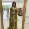 WW 1245 Mehendi Zimmy Silk Salwar Suit with Lace Work & Embroidery Work. Affordable Price ₹2499. Delivery 4-6 Working Days. Shop now. | Jump Suits, Salwar suit, Designer Suits, Casual Suits, Creative suits, Palazzo Suits, Party Wear Suits, Patiala Suits, Straight Suits