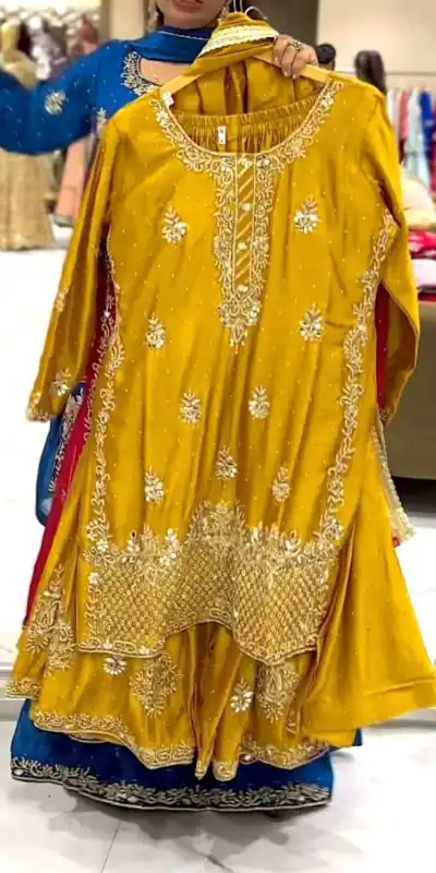 NF 1249 Mustered Color Chinon Silk Salwar Suit with Embroidery Work. Online Get it for ₹2149. Delivery 4-6 Working Days. Shop now. | Jump Suits, Salwar suit, Designer Suits, Casual Suits, Creative suits, Palazzo Suits, Party Wear Suits, Patiala Suits, Straight Suits