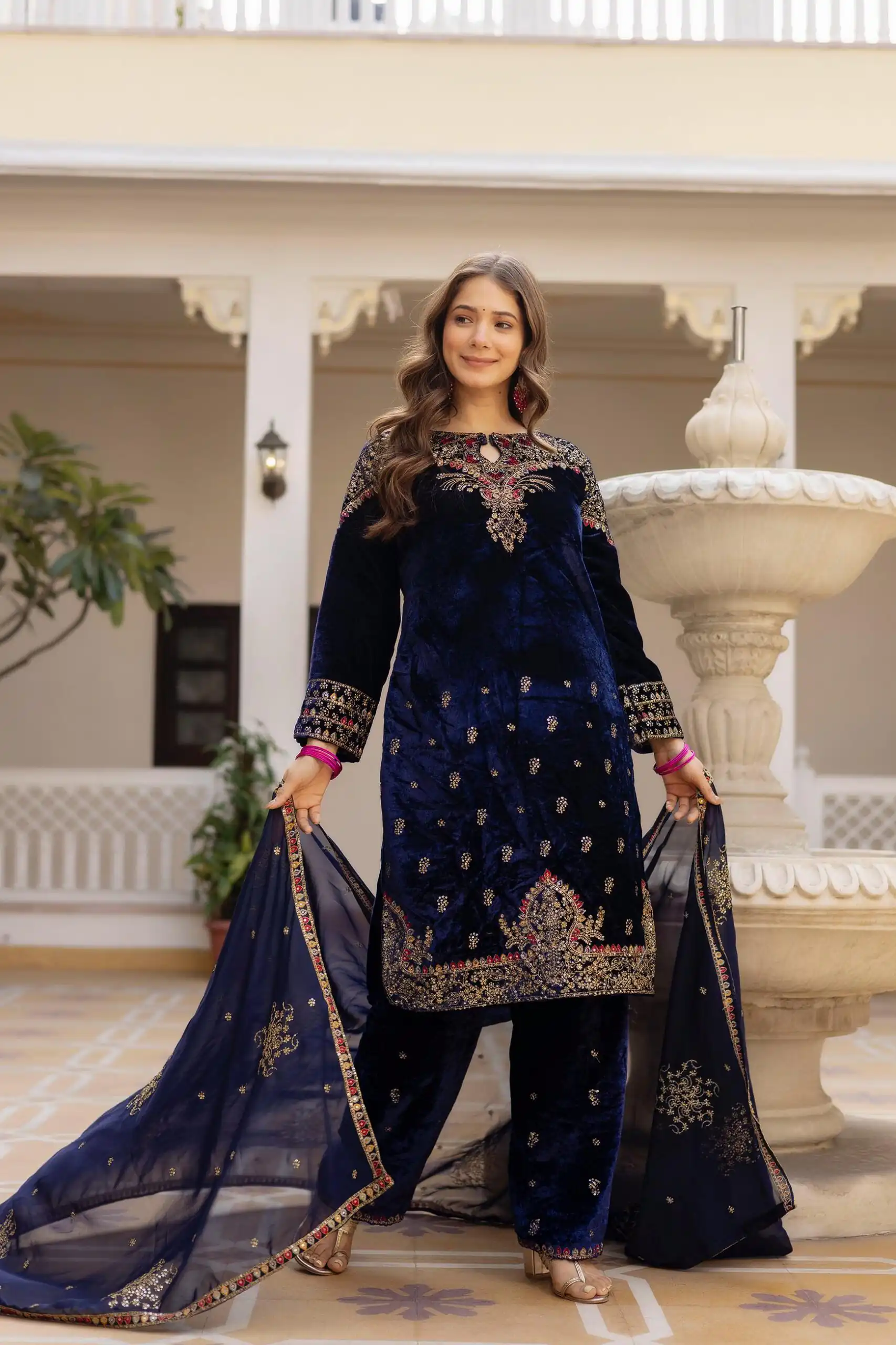ST 1164 Navy Blue 9000 Velvet Salwar Suit Perfect for Wedding, Party, Family Gatherings, Ethnic Day, Holi – . Best Price ₹2149. Delivery 4-6 Working Days. | Jump Suits, Salwar suit, Designer Suits, Casual Suits, Creative suits, Palazzo Suits, Party Wear Suits, Patiala Suits, Straight Suits
